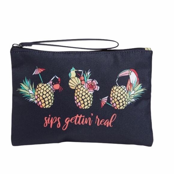 Vera Bradley Lighten Wristlet Toucan Party Navy - Picture 4 of 4